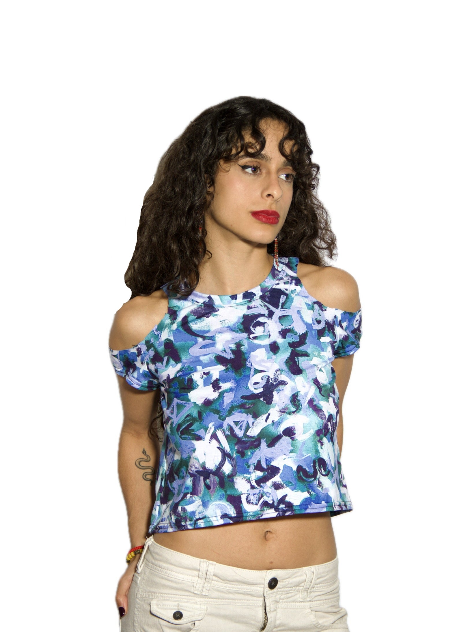 Pattern Crop Top